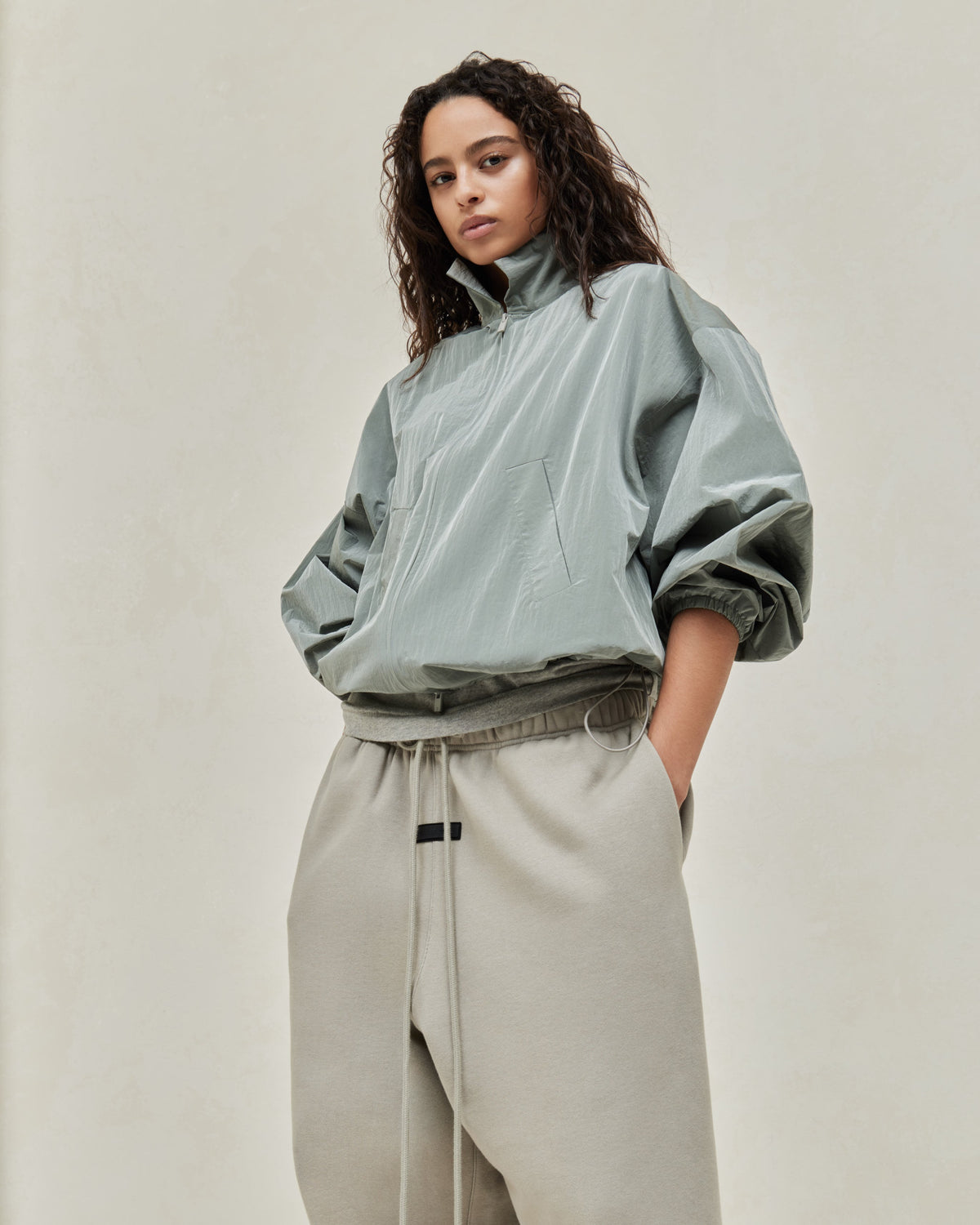 Womens Crinkle Nylon Shell Bomber