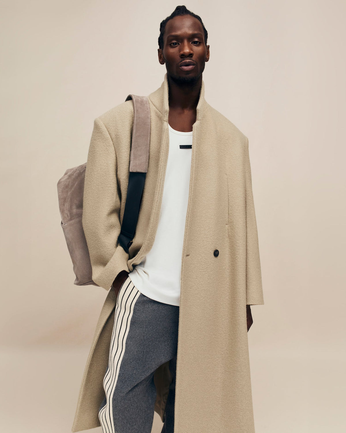 Wool Cashmere Striped Forum Pant