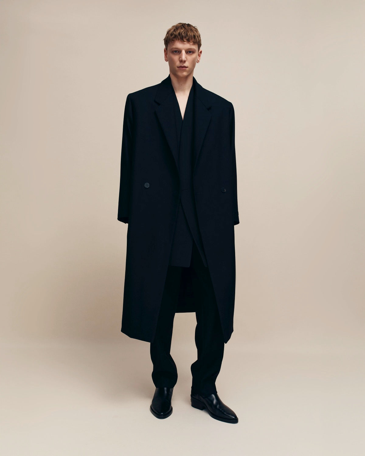 Wool Gabardine Tapered Trouser