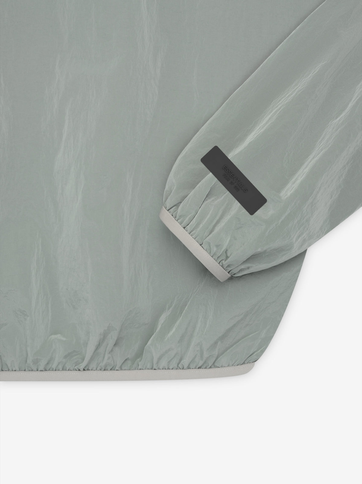 Crinkle Nylon Pullover Crewneck