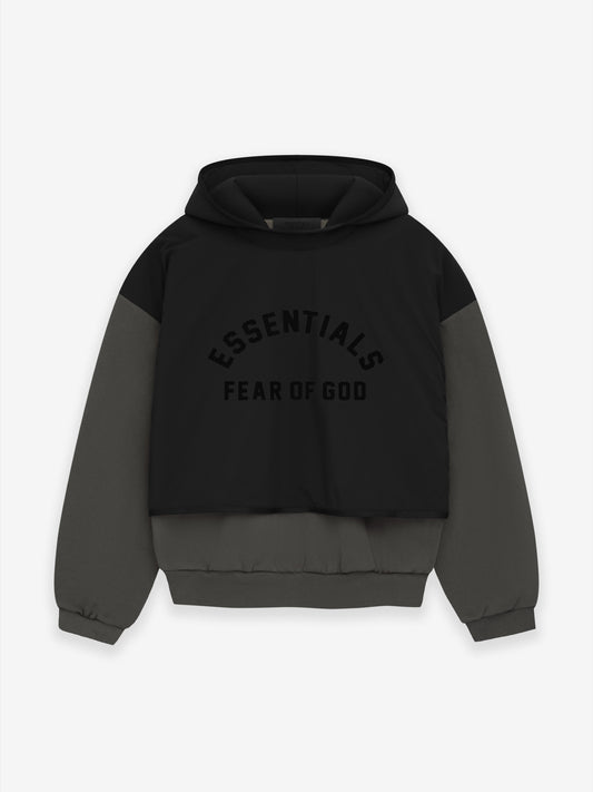 Nylon Fleece Hooded Sweater