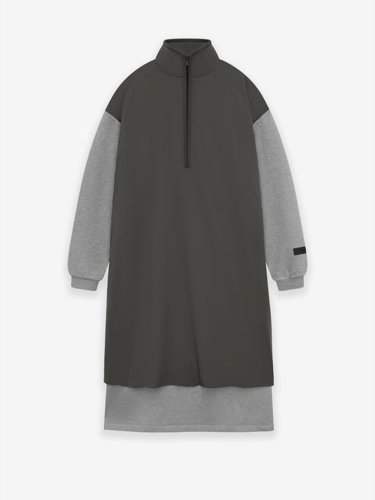 Womens Nylon Fleece Mockneck Sweater Dress