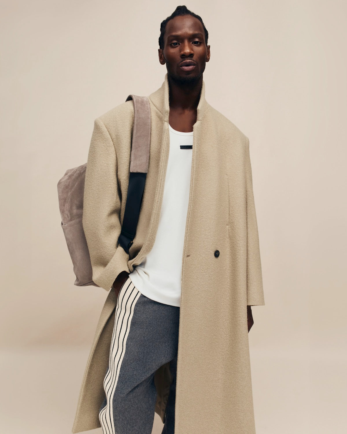 Wool Cashmere Striped Forum Pant