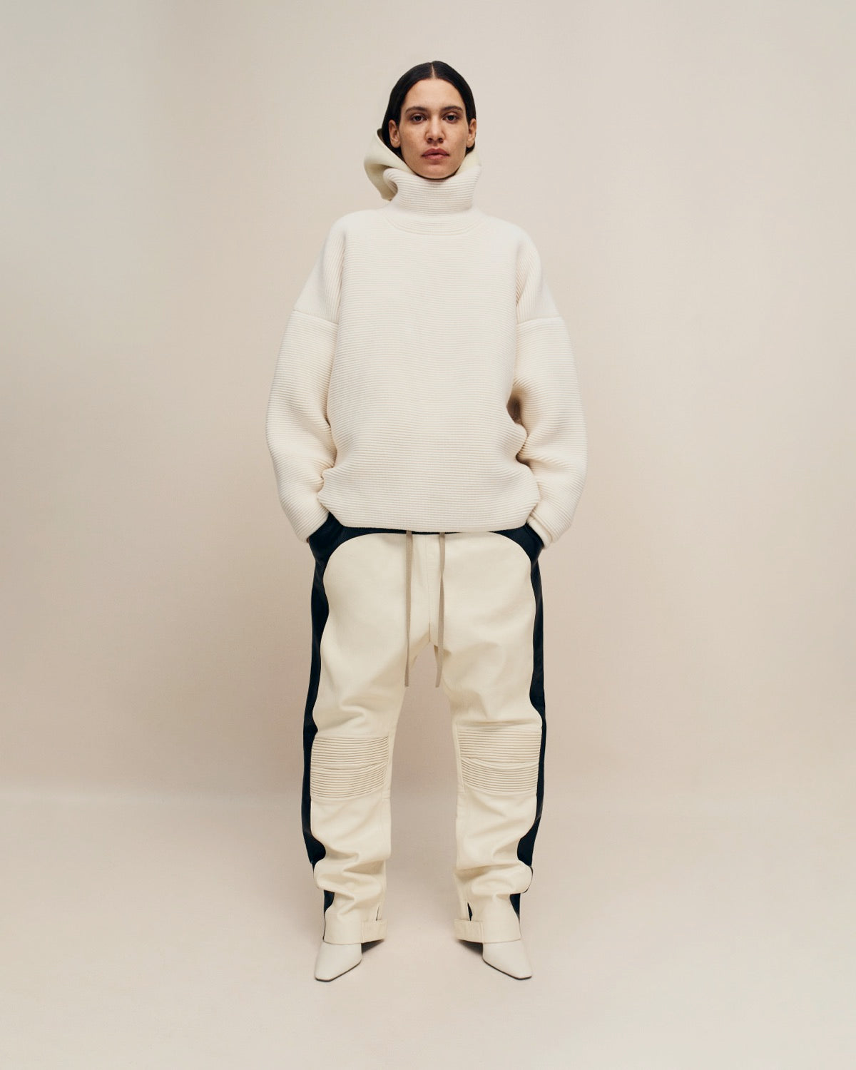Leather Moto Stripe Pant