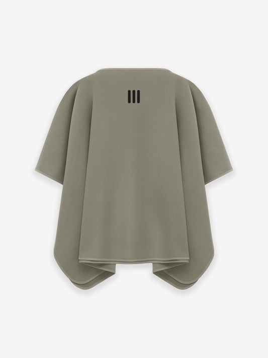 Womens Suede Fleece Poncho