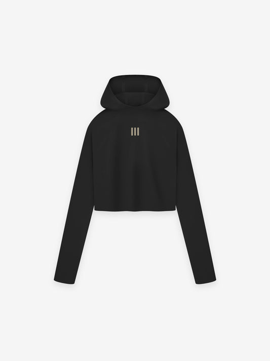 Womens Base Layer Crop Hoodie