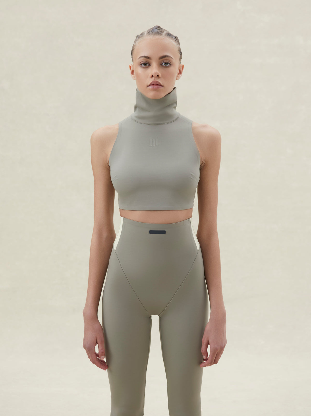 Womens High Neck Crop Top