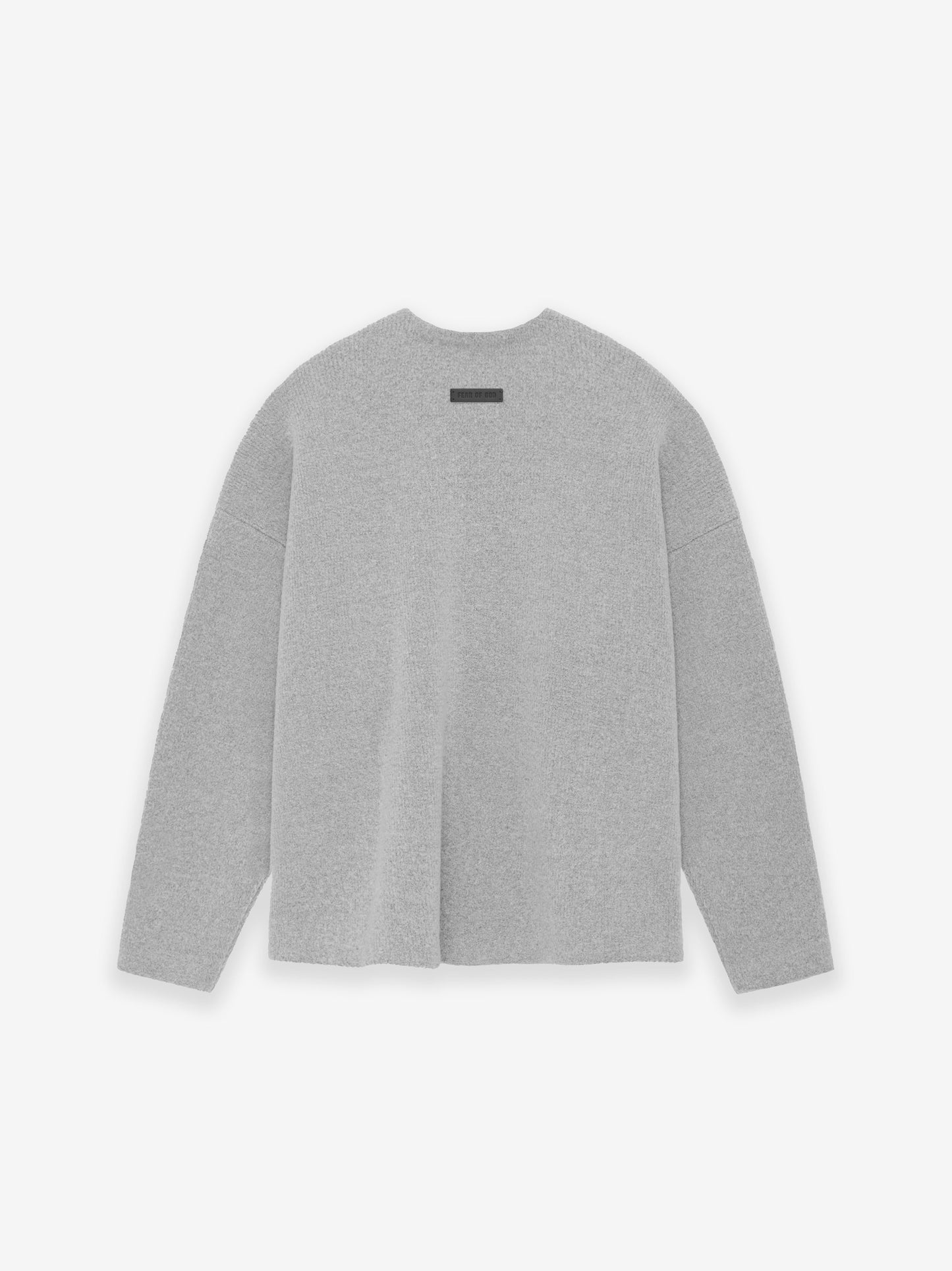 Wool Boucle Straight Neck Sweater