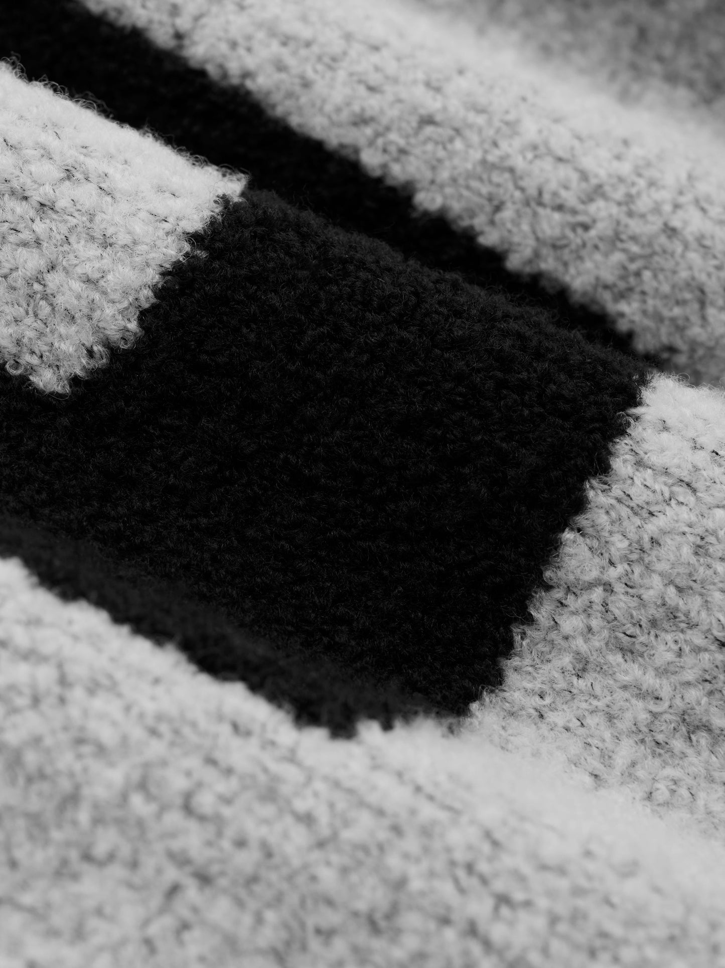 Wool Boucle Straight Neck Sweater