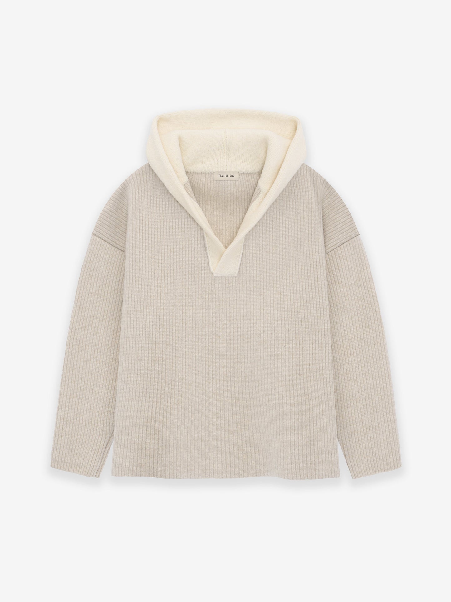 Wool V-Neck Hoodie