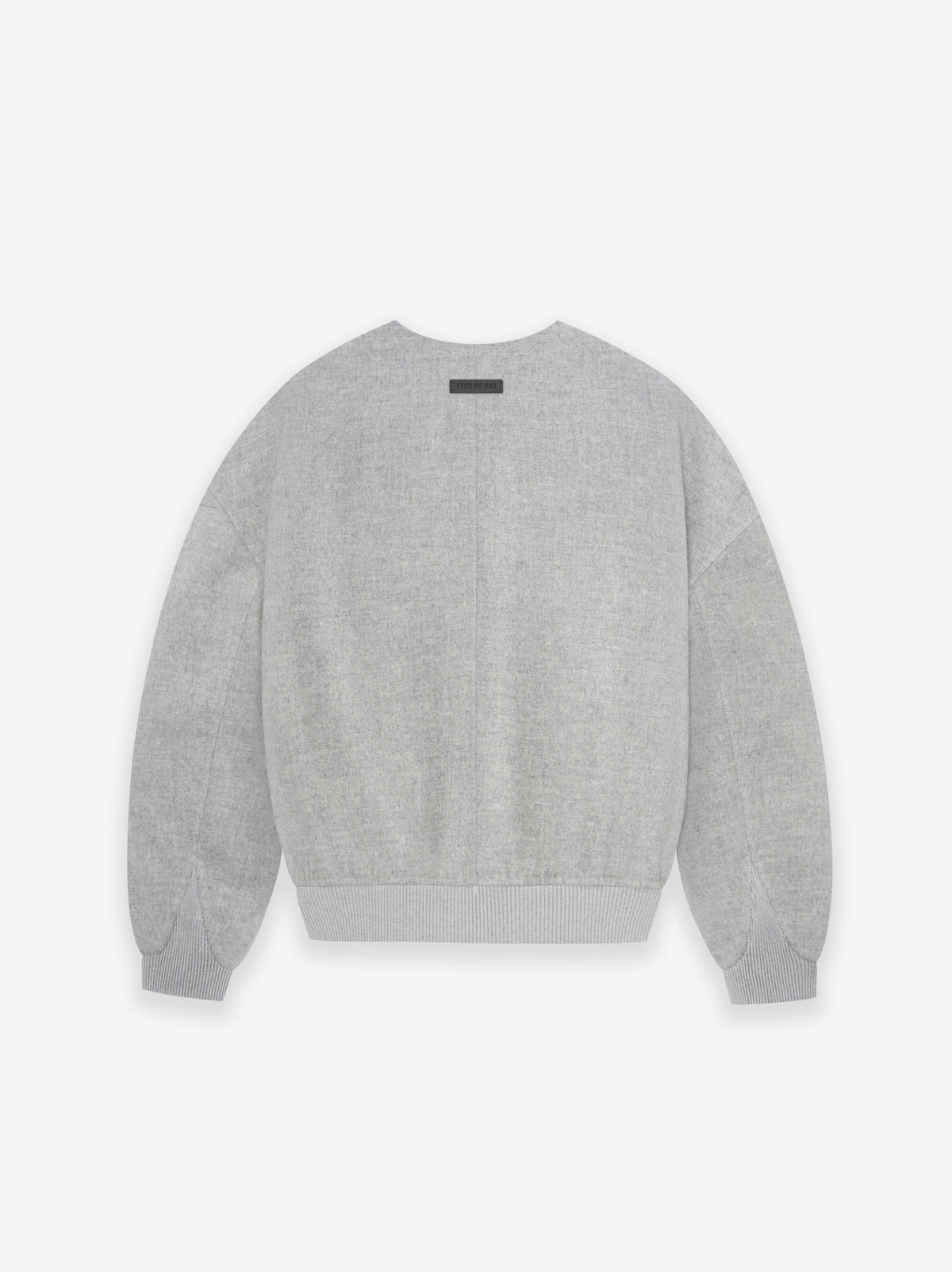 Double-Faced Wool Cashmere Collarless Bomber