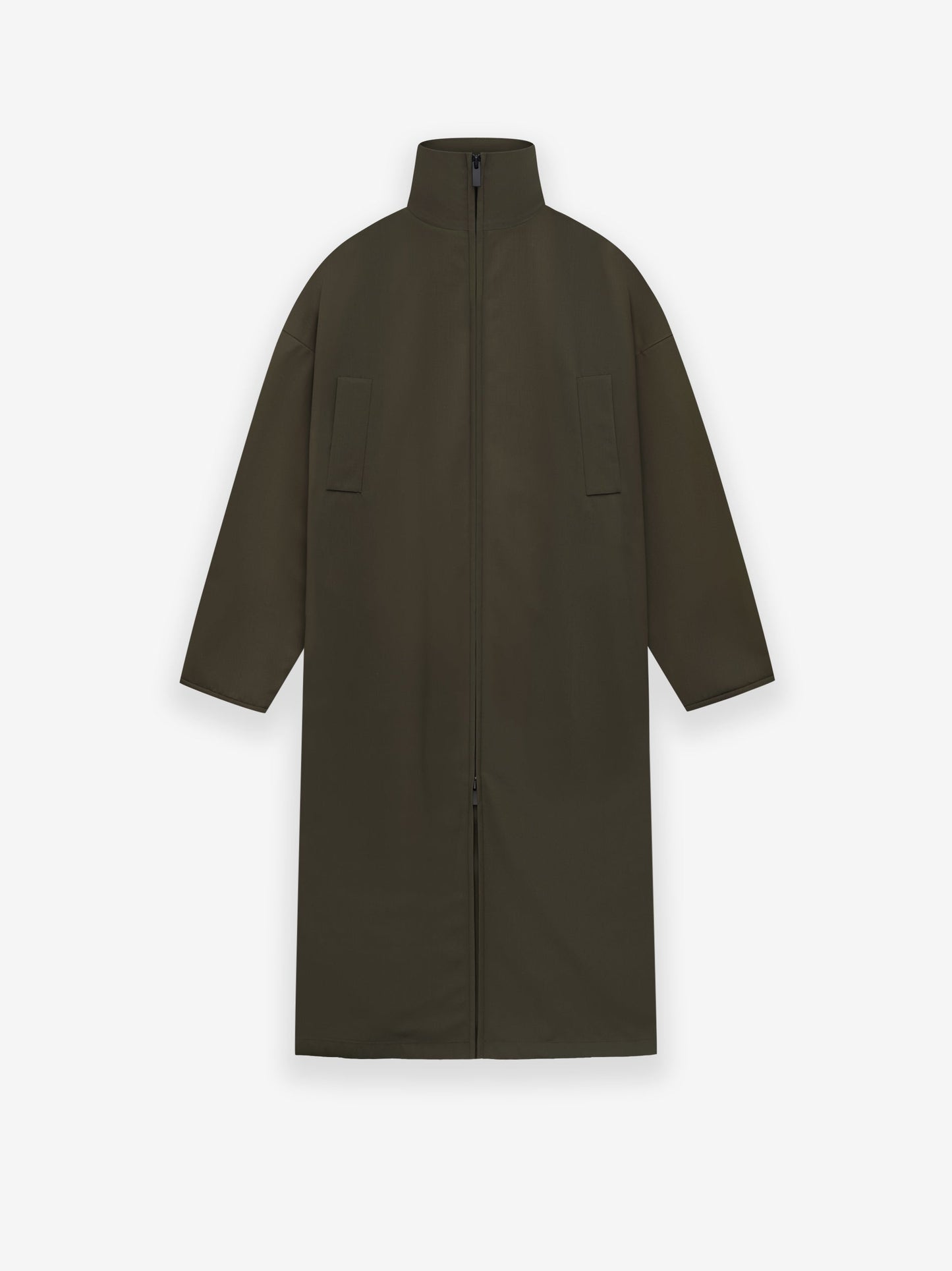 Wool High Neck Trench