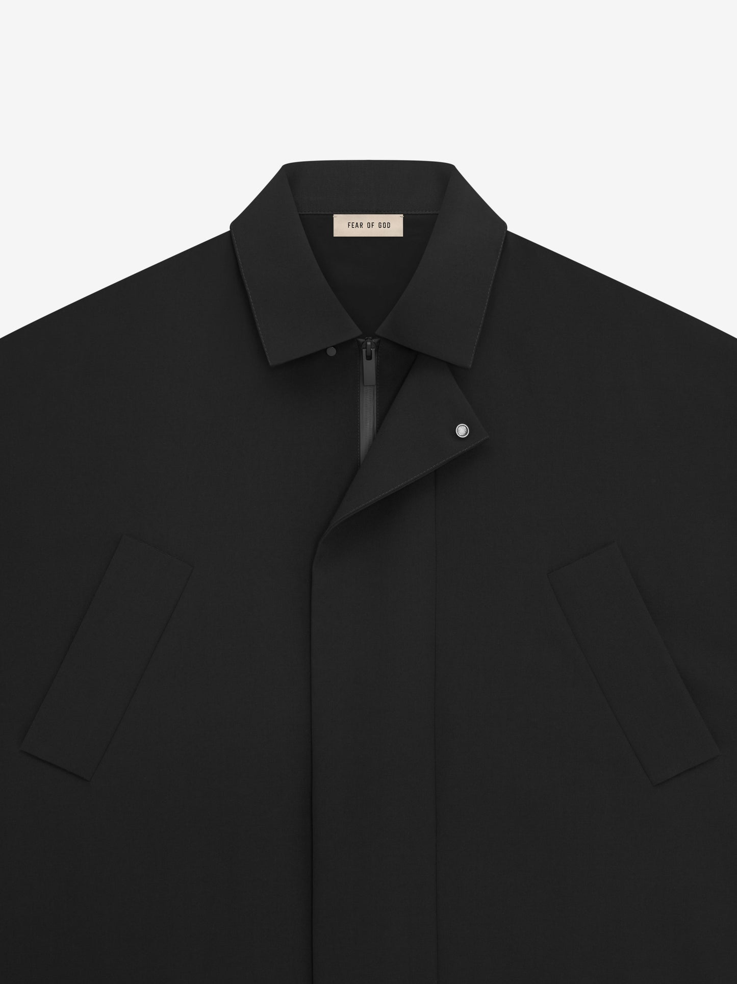 Wool Crepe 3/4 Length Trench