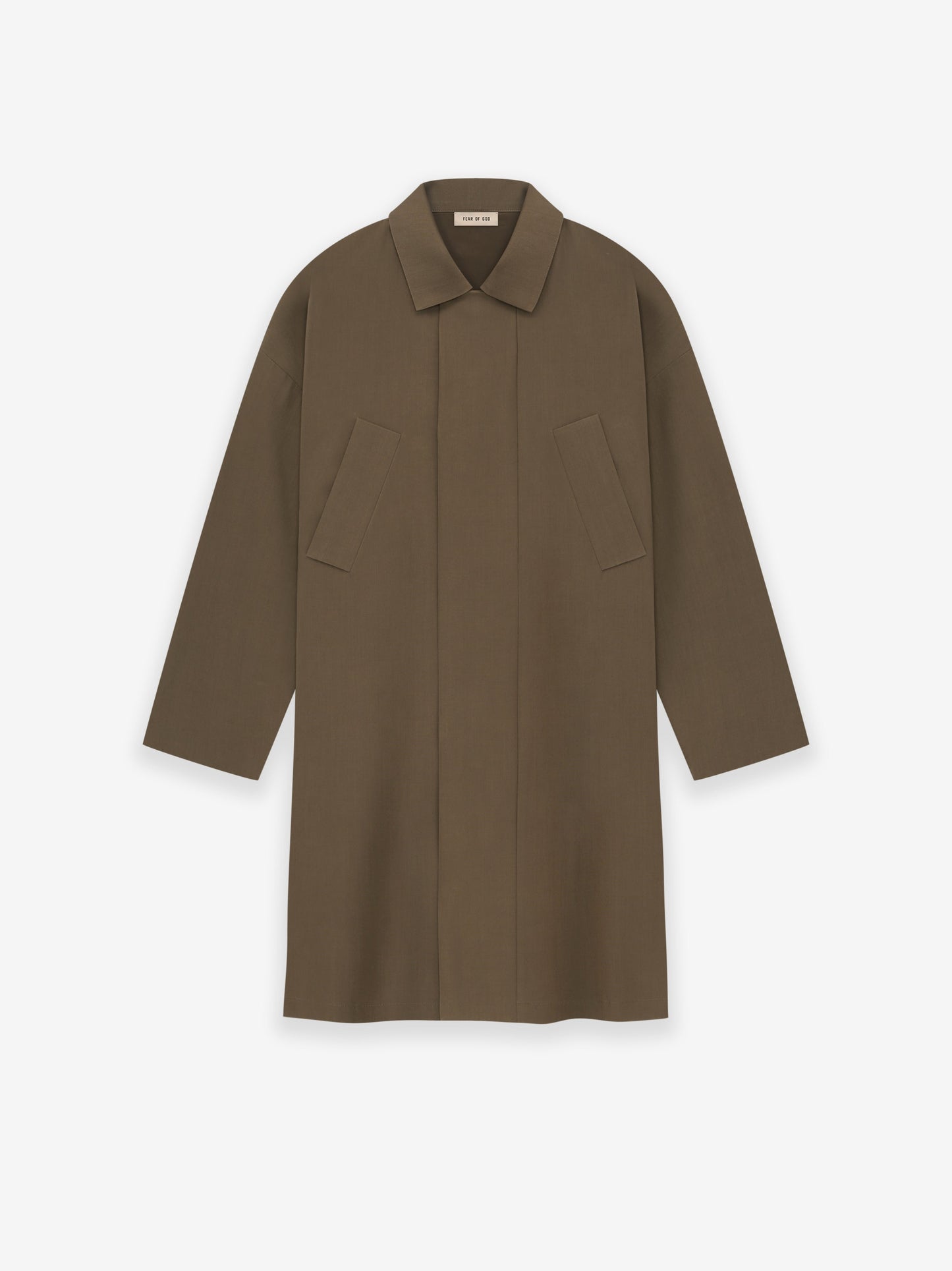 Wool Crepe 3/4 Length Trench
