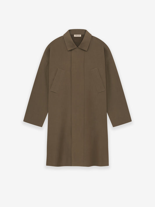 Wool Crepe 3/4 Length Trench