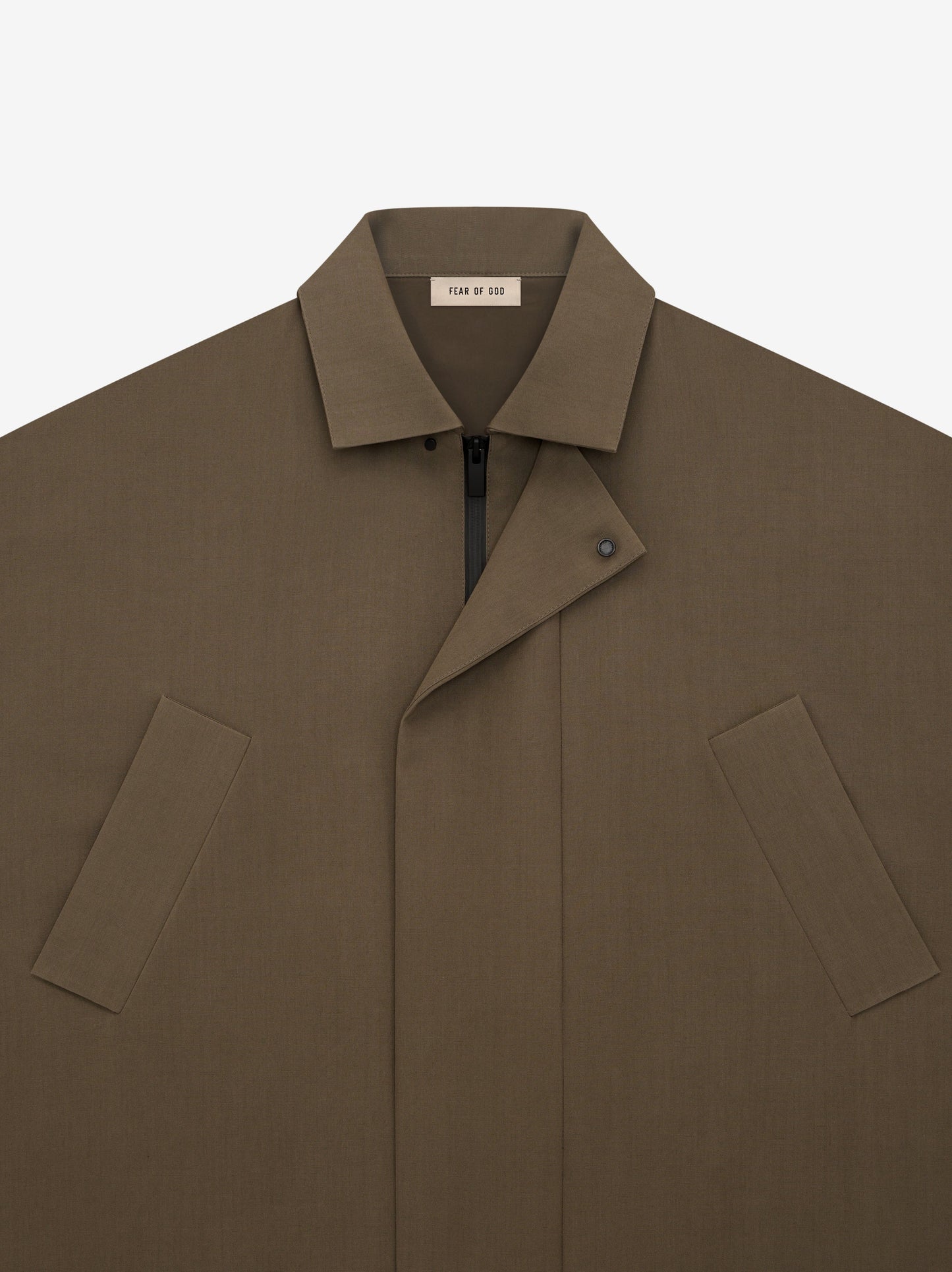 Wool Crepe 3/4 Length Trench