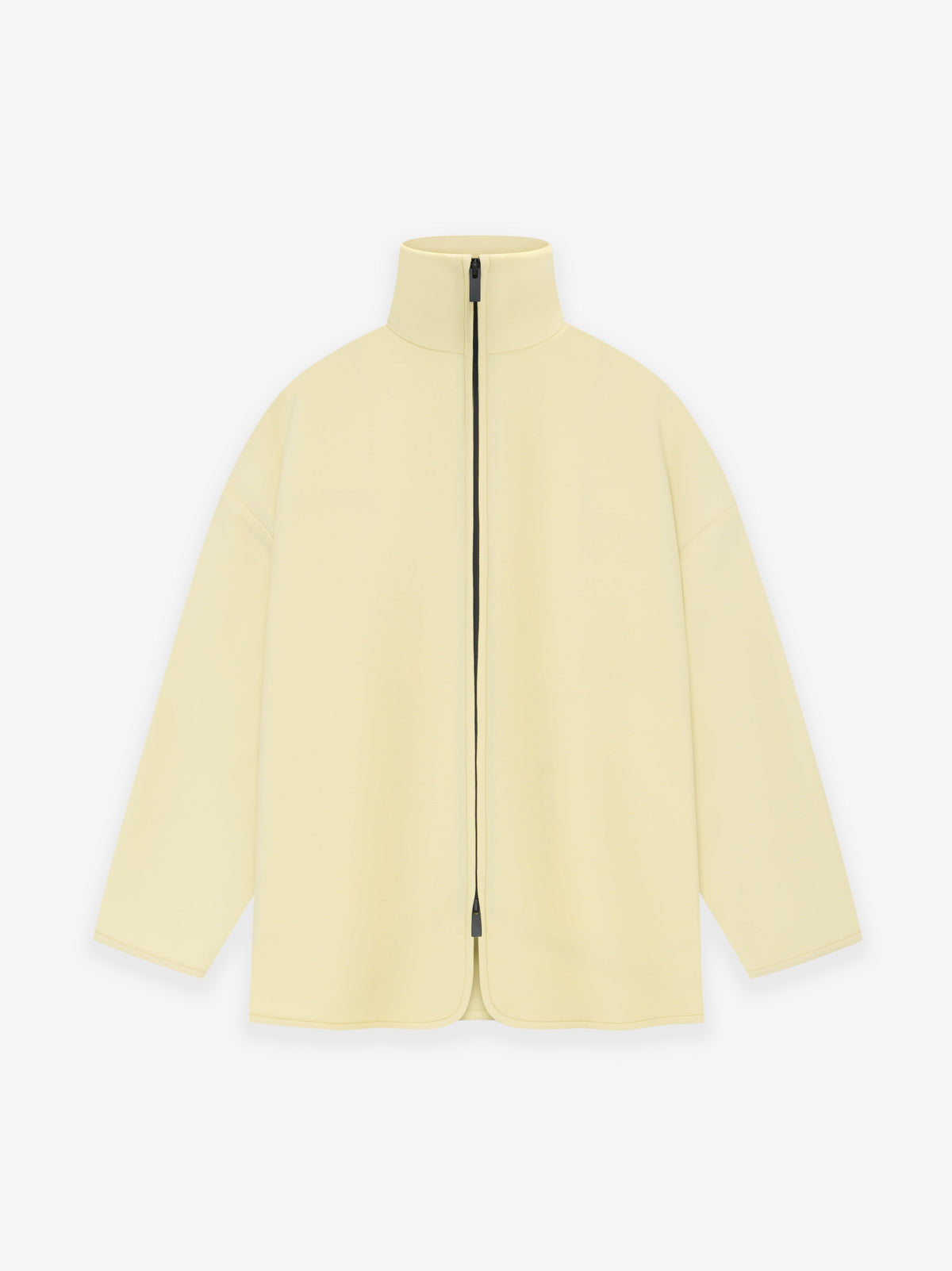 Wool Gabardine High Neck Jacket