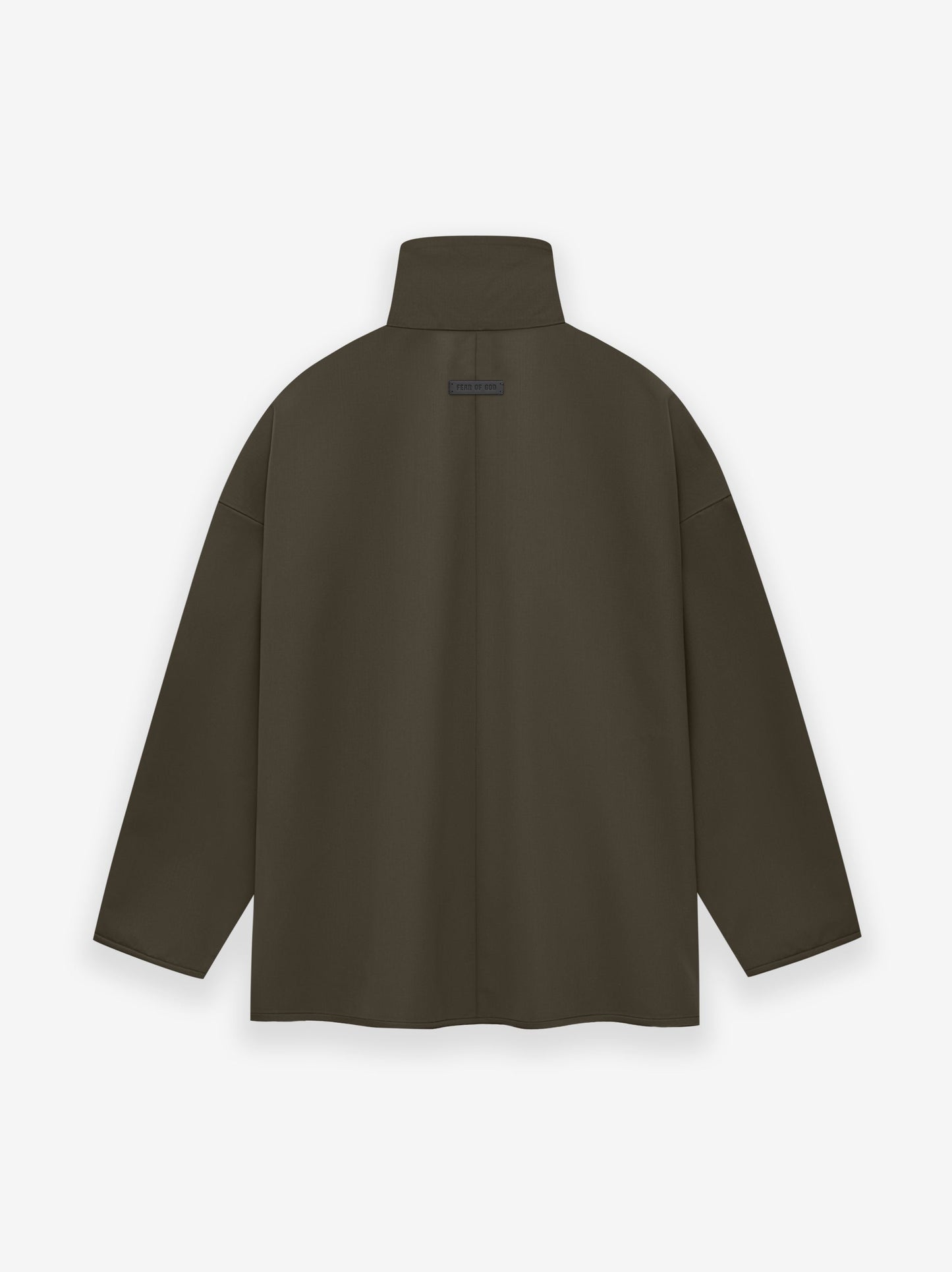 Wool Crepe High Neck Jacket