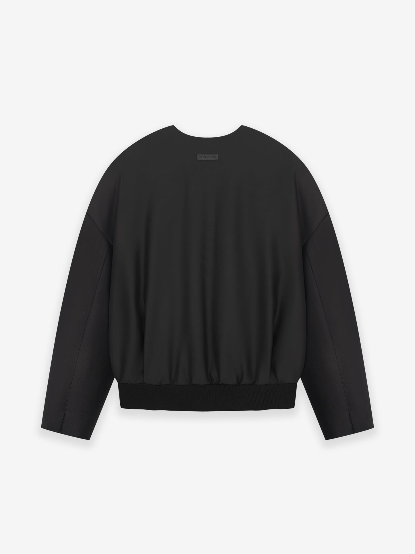 Wool Silk Collarless Jacket