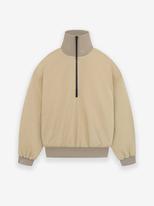Washed Nylon Half Zip Track Jacket