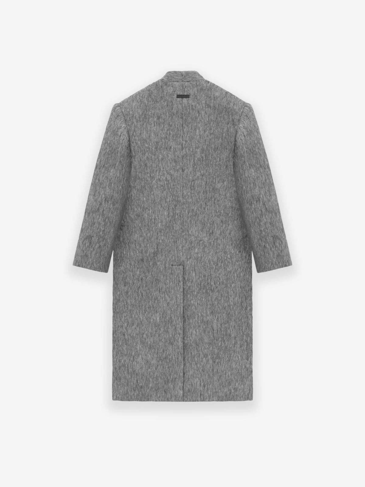 Alpaca Wool Lapelless Overcoat