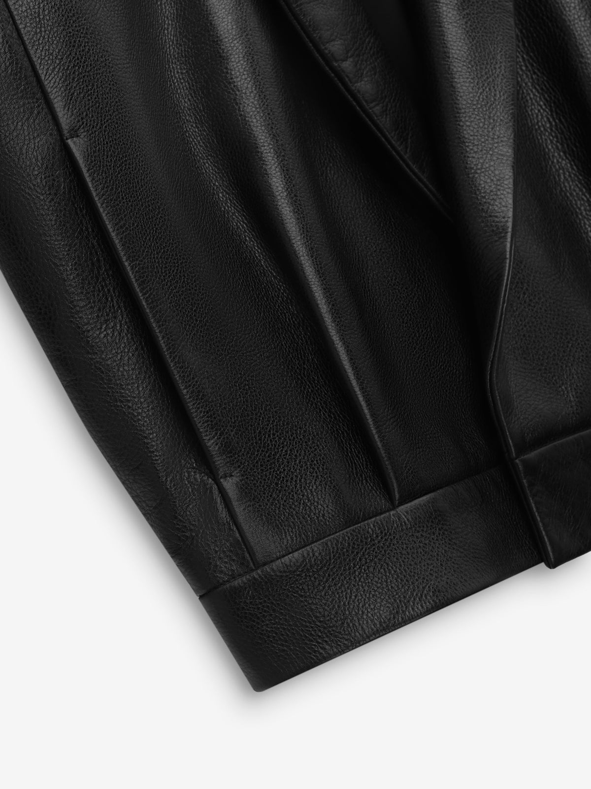 Leather Notch Lapel Jacket