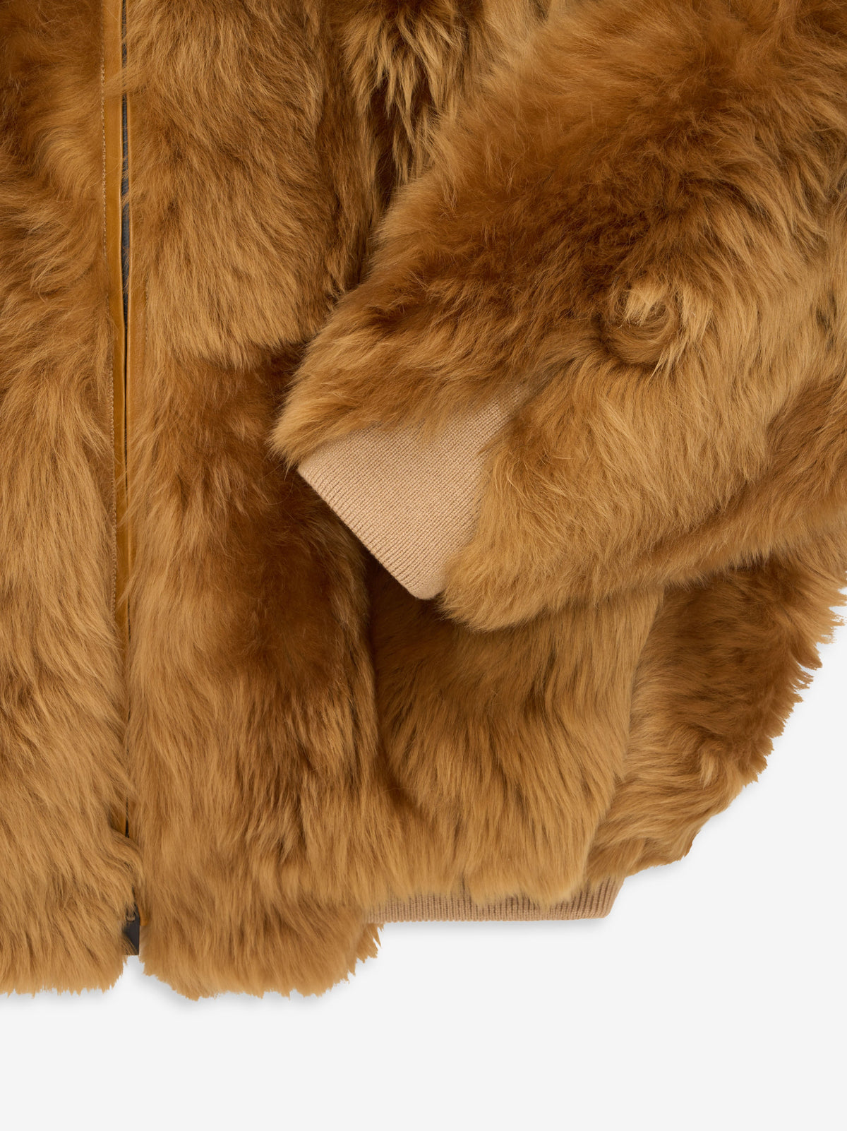 Shearling Hooded Bomber