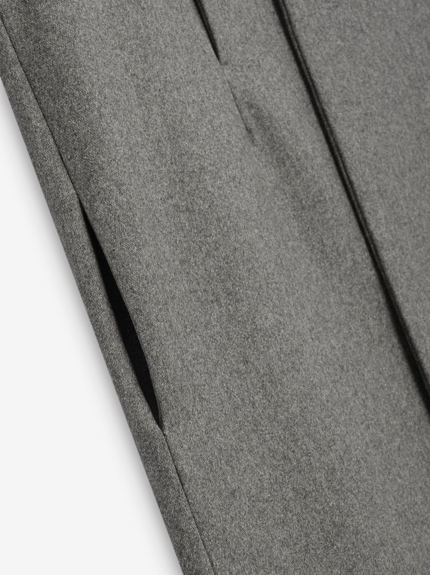 Melange Wool Stand Collar Overcoat