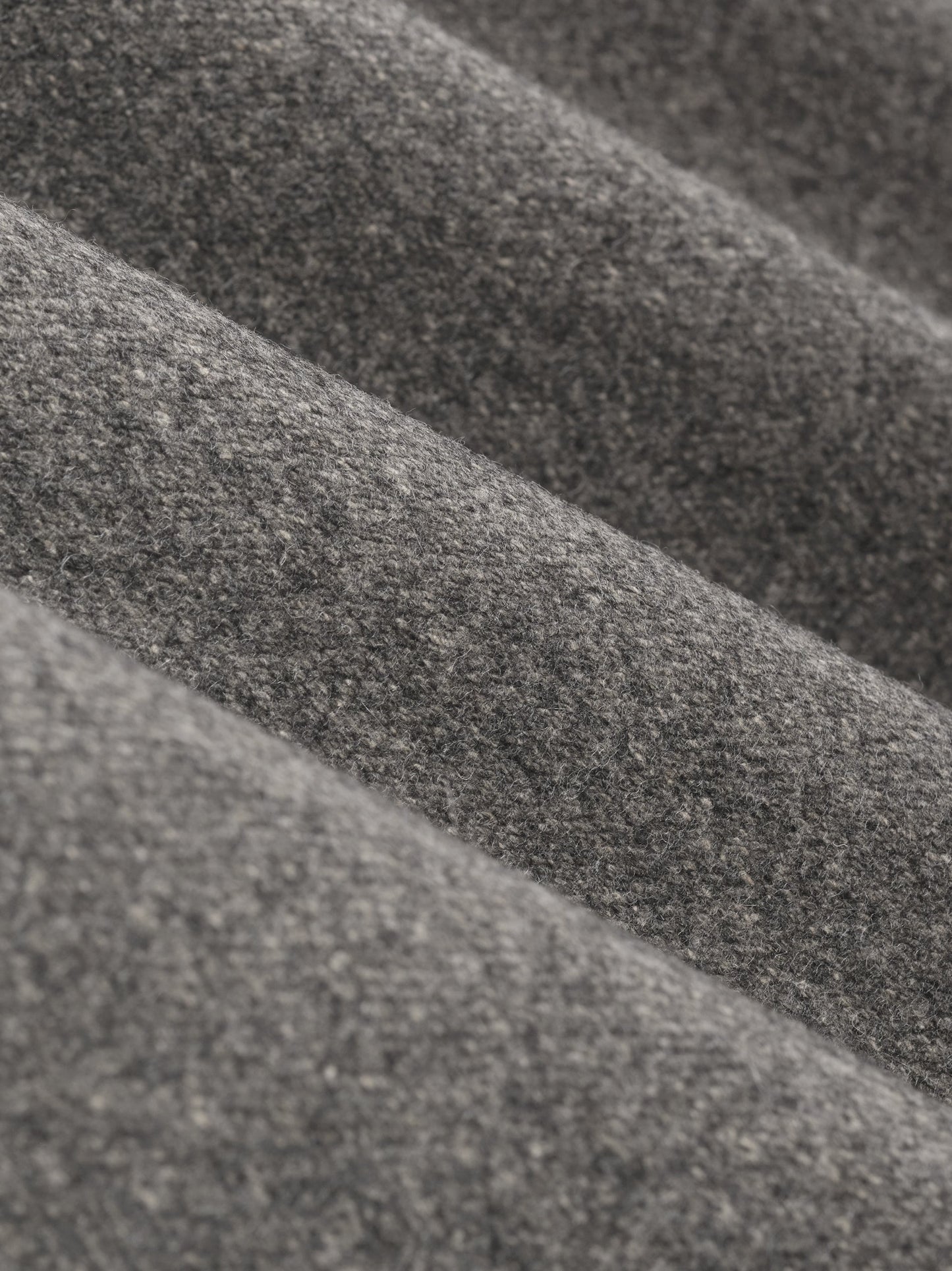 Melange Wool Stand Collar Overcoat