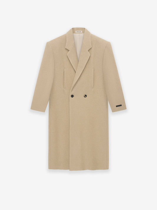 Boiled Wool Double Breasted Overcoat