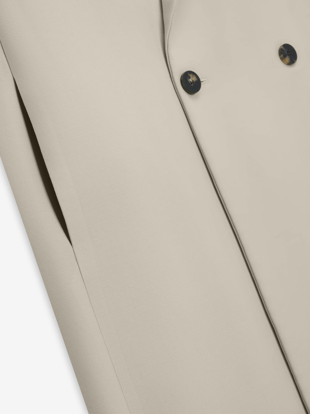 Wool Gabardine Double Breasted Overcoat
