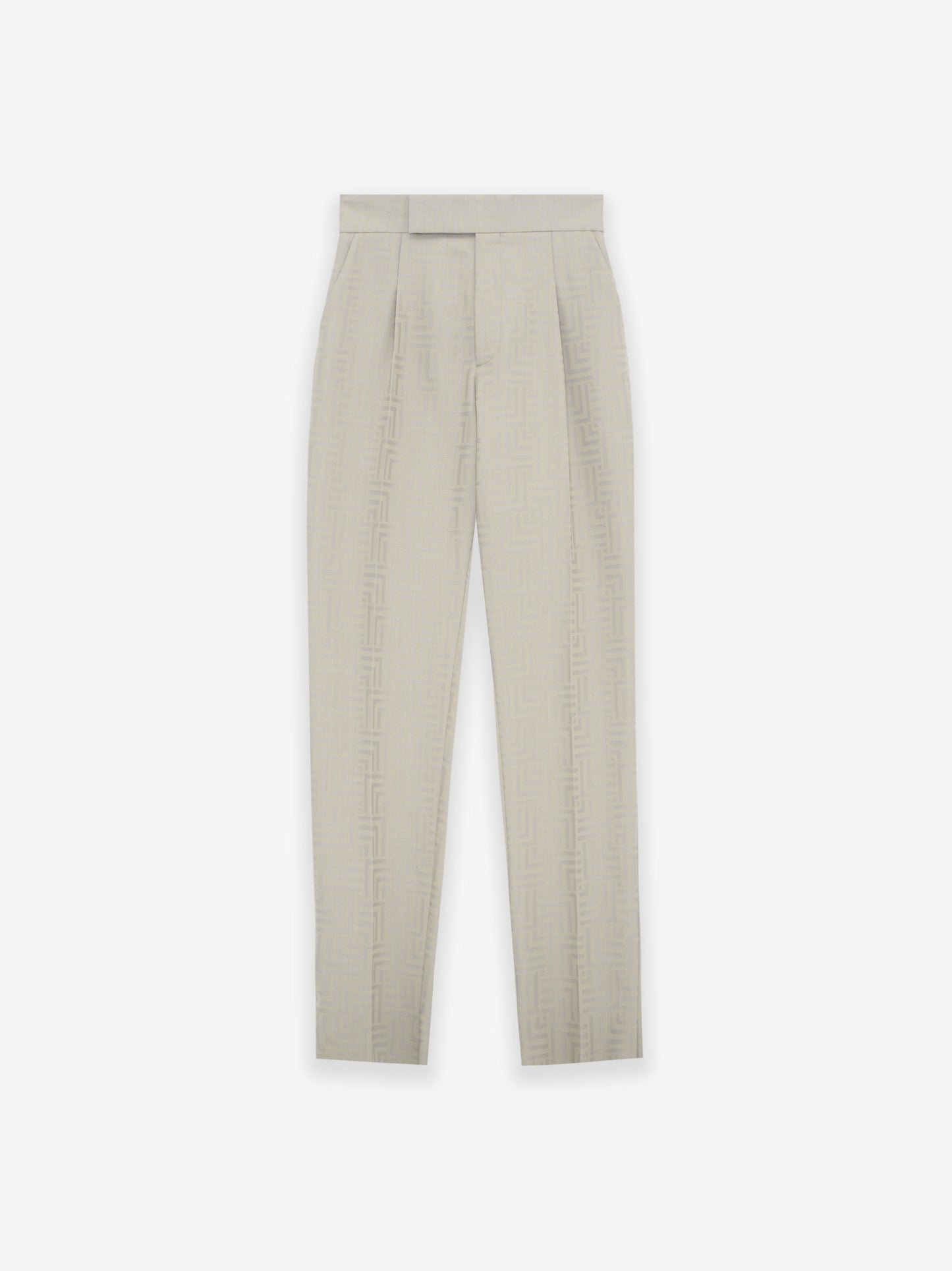 Wool Jacquard Tapered Trouser