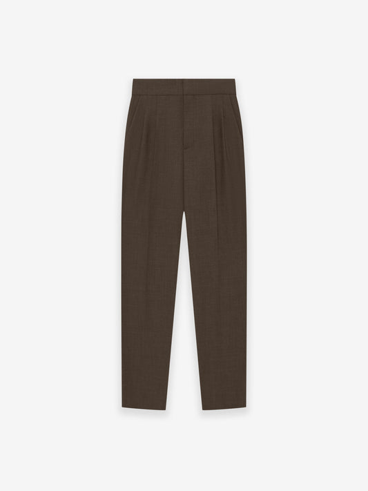 Wool Canvas Tapered Trouser