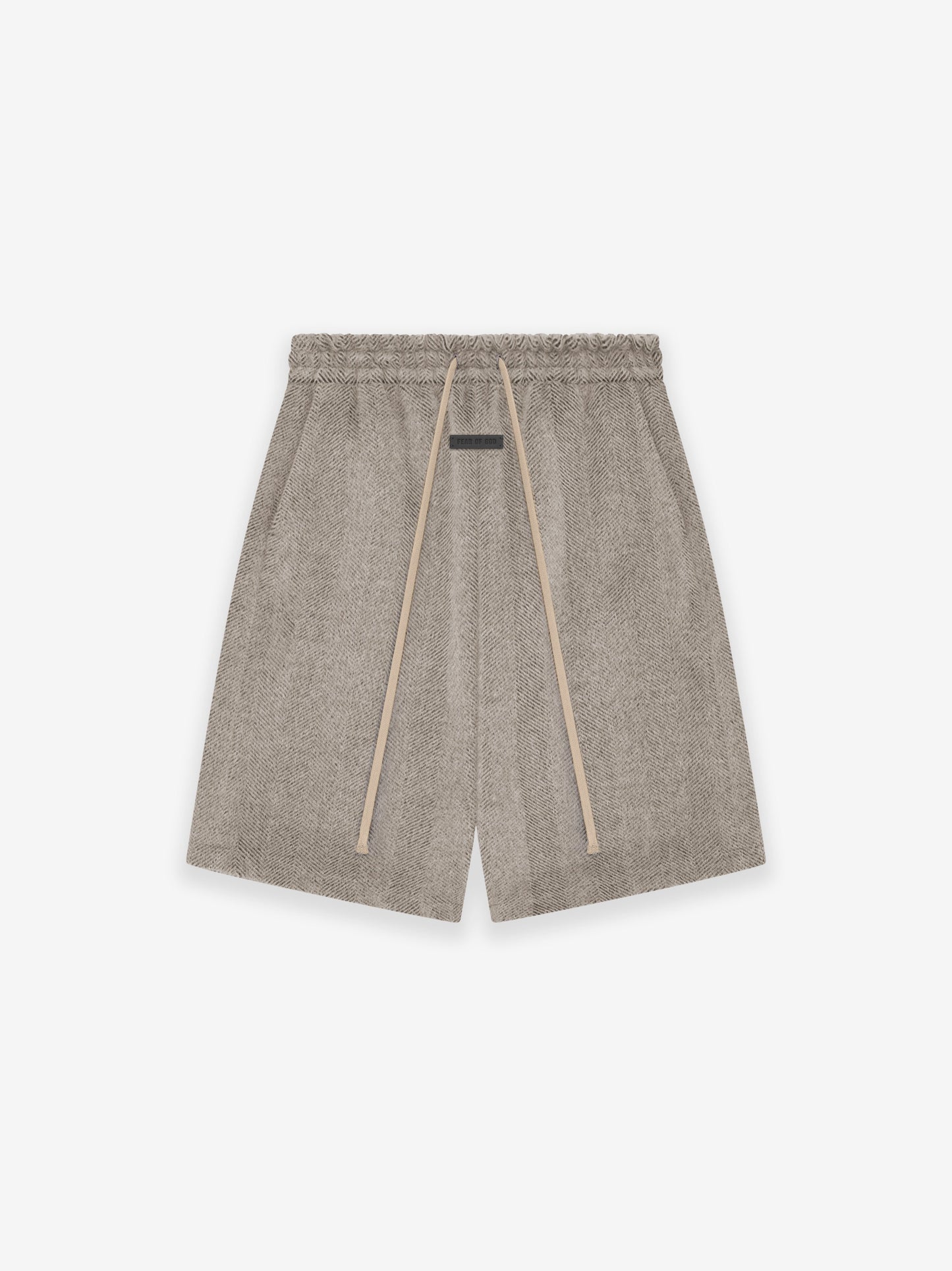 Chevron Brushed Wool Relaxed Short