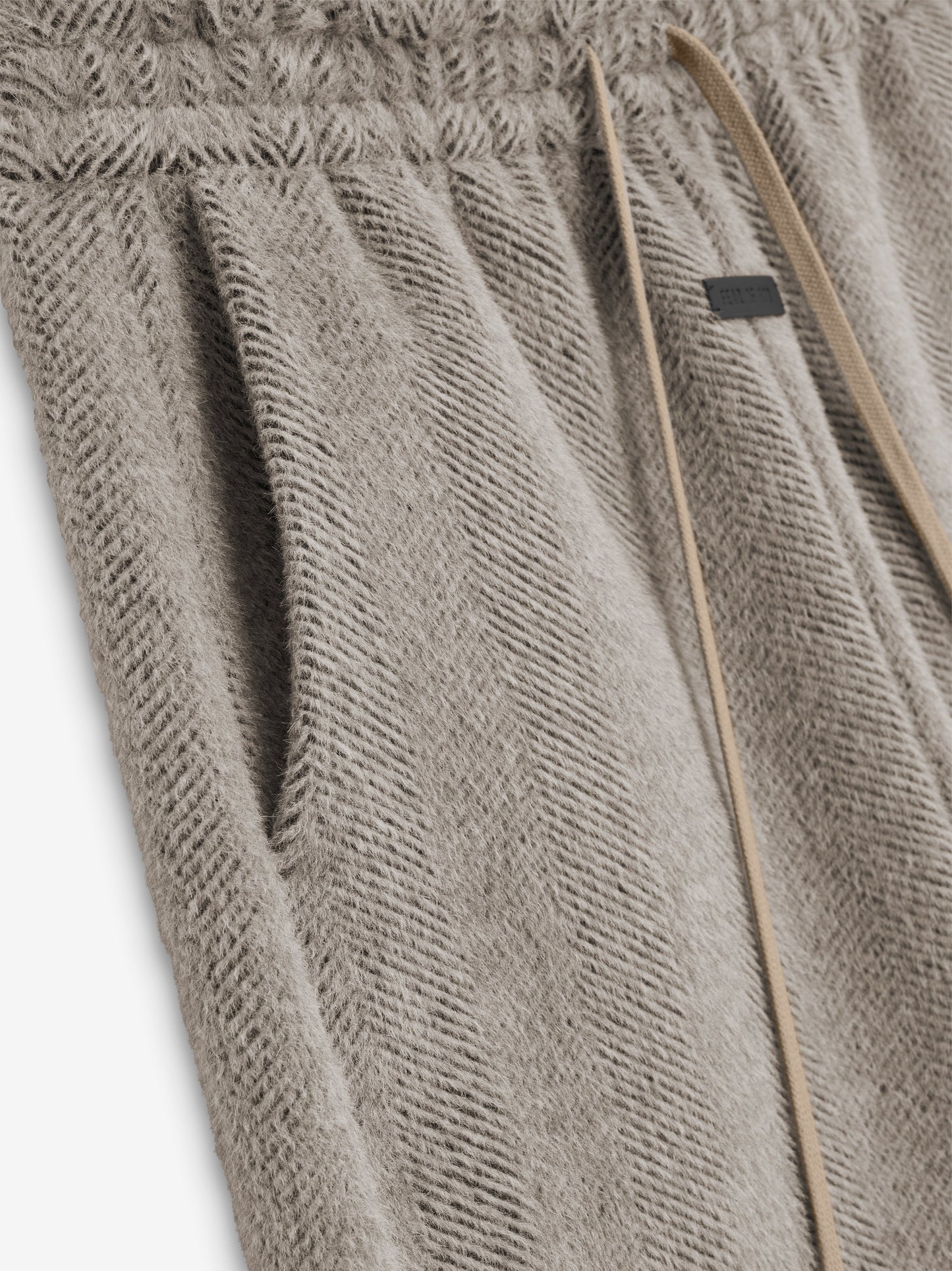 Chevron Brushed Wool Relaxed Short