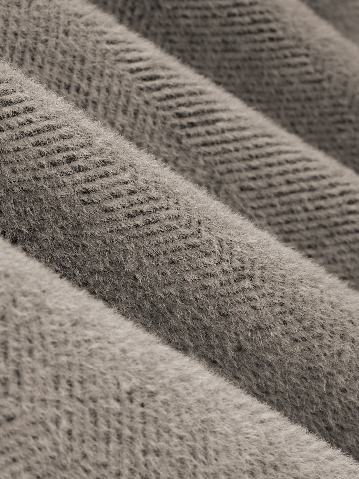 Chevron Brushed Wool Relaxed Short
