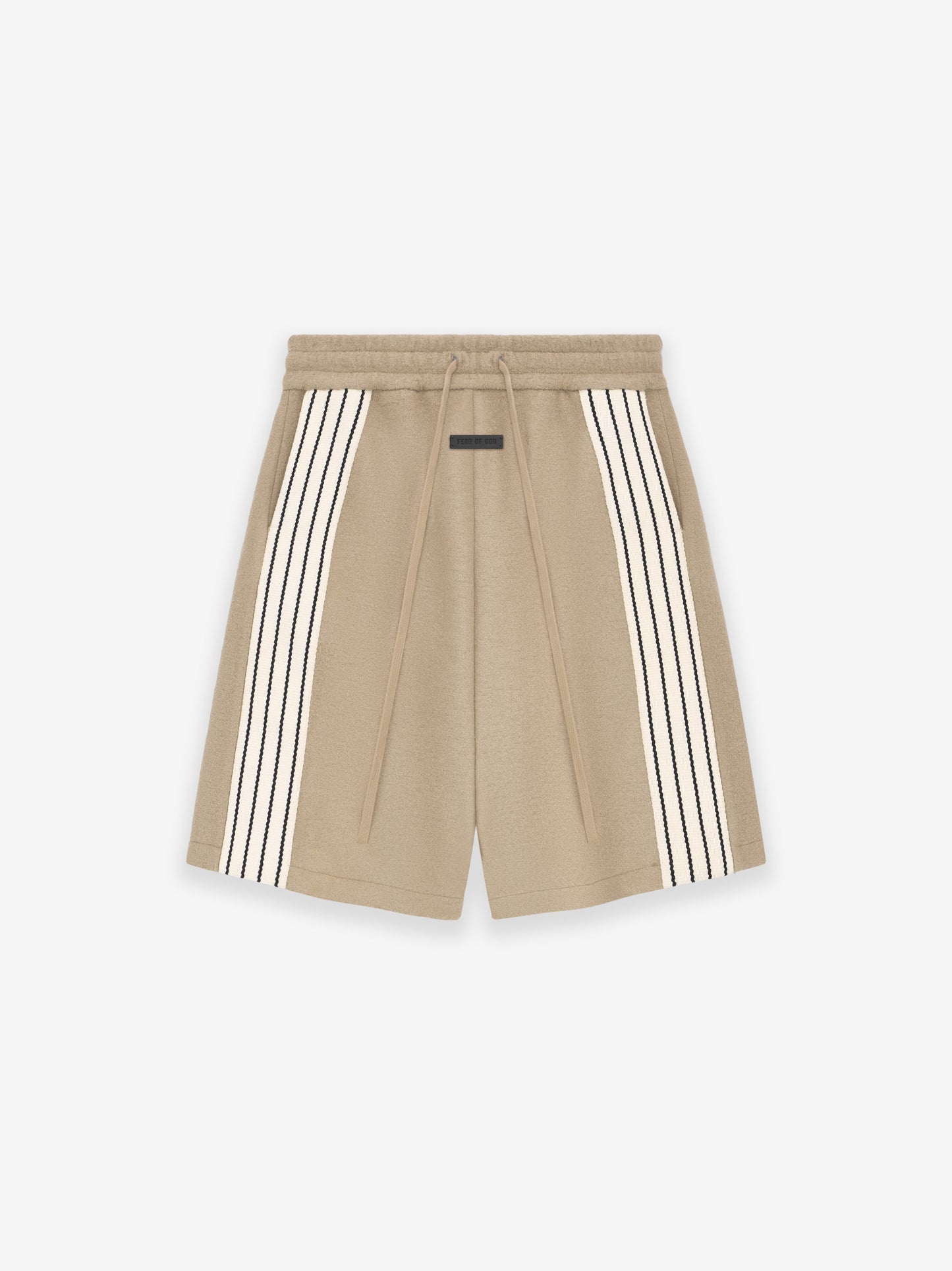 Boiled Wool Striped Relaxed Short