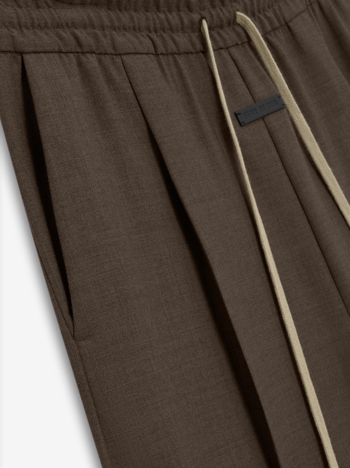 Wool Canvas Wide Leg Pant
