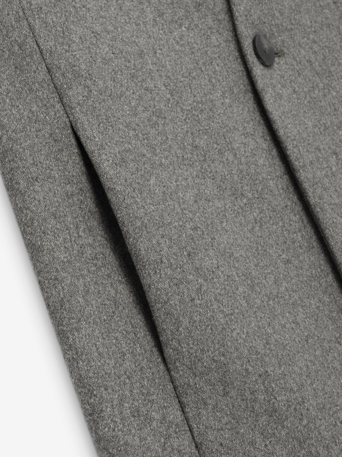 Melange Wool Double Breasted Lapelless Blazer