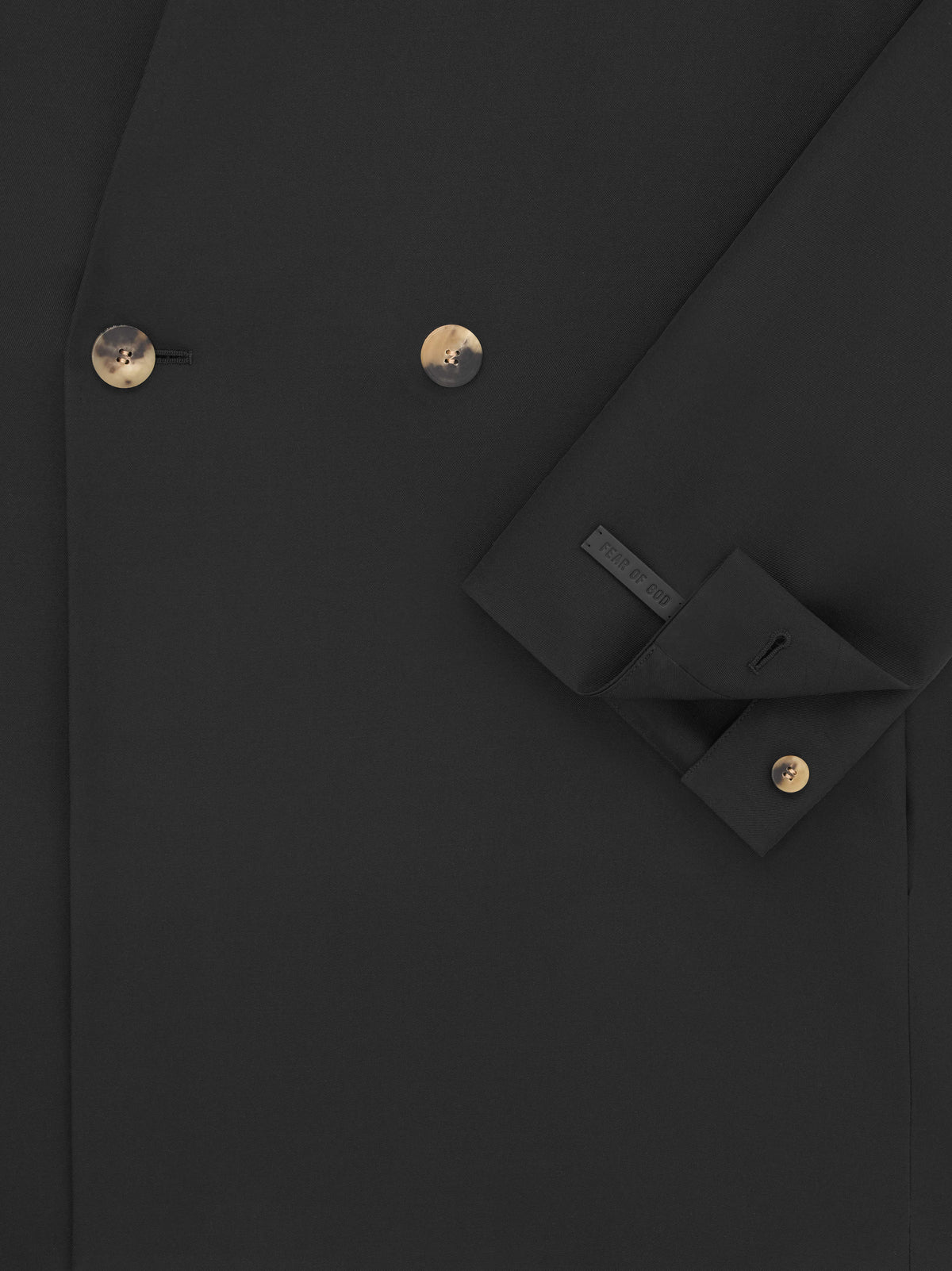 Silk Wool Double Breasted Lapelless Blazer