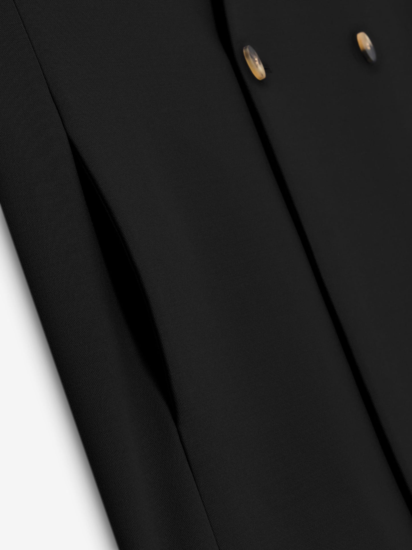 Wool Silk Relaxed Lapelless Blazer