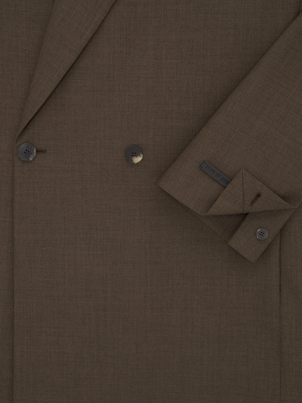 Wool Canvas Double Breasted Blazer