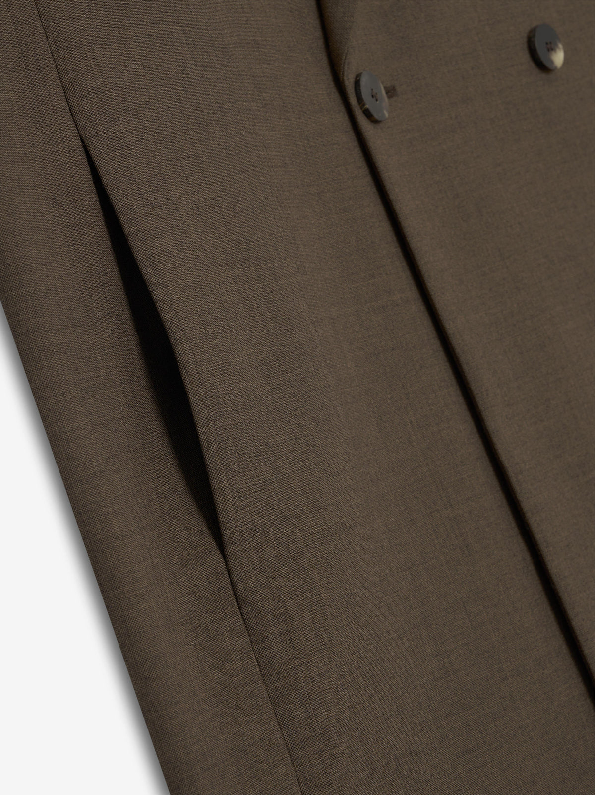 Wool Canvas Double Breasted Blazer