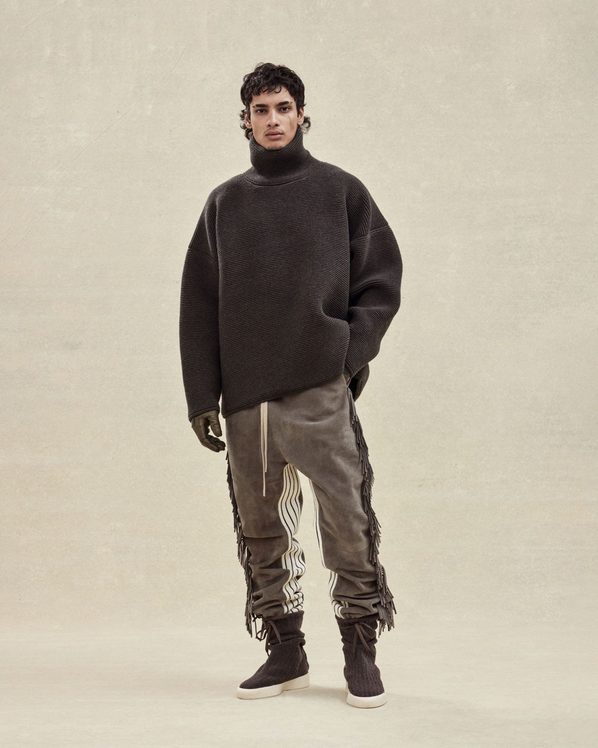 Suede Corduroy Fringe Forum Pant