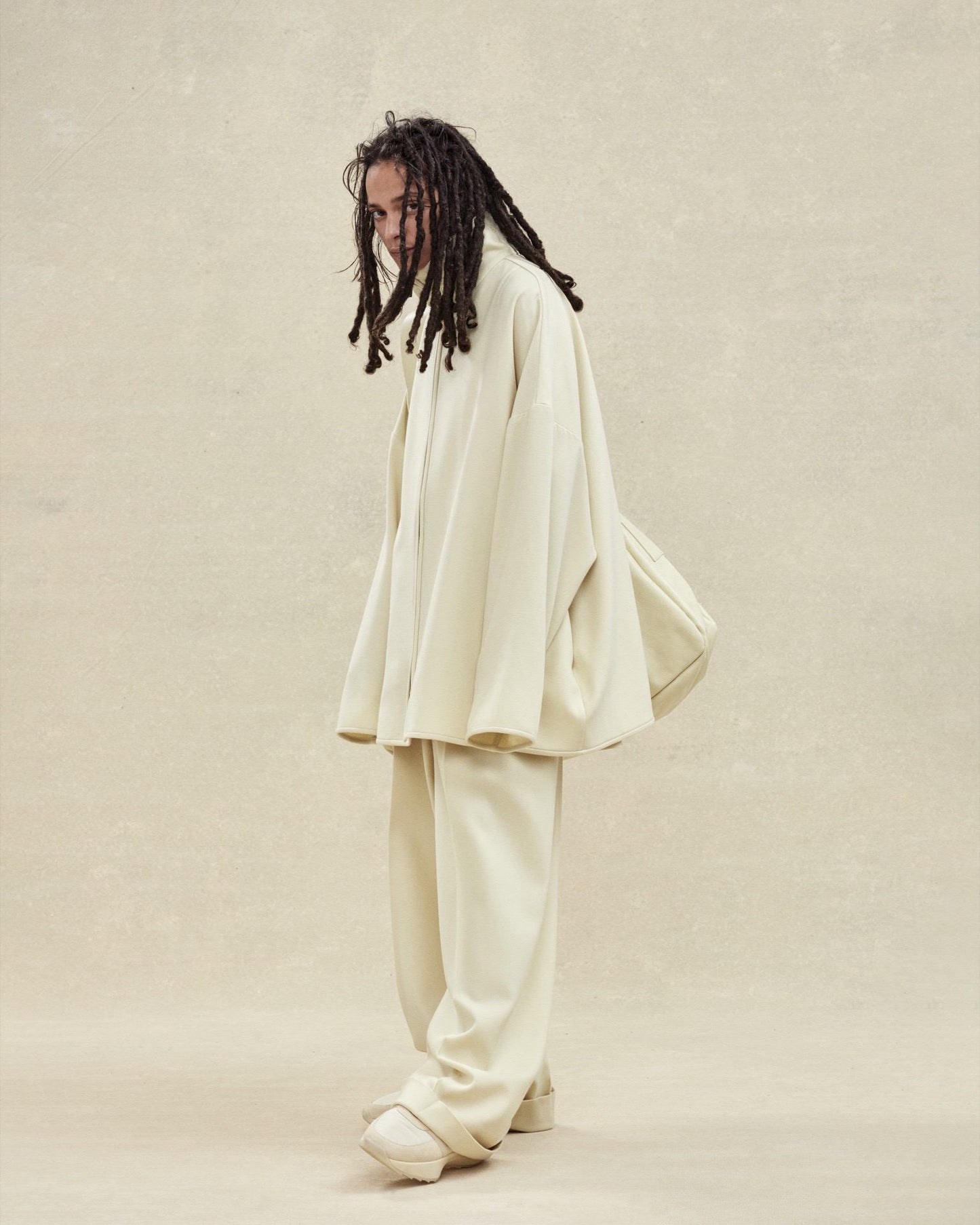 Wool Gabardine Wide Leg Pant
