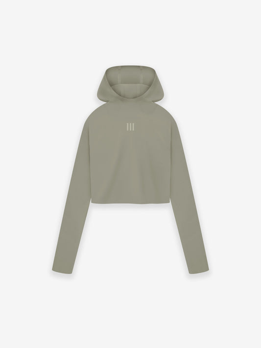 Womens Base Layer Crop Hoodie