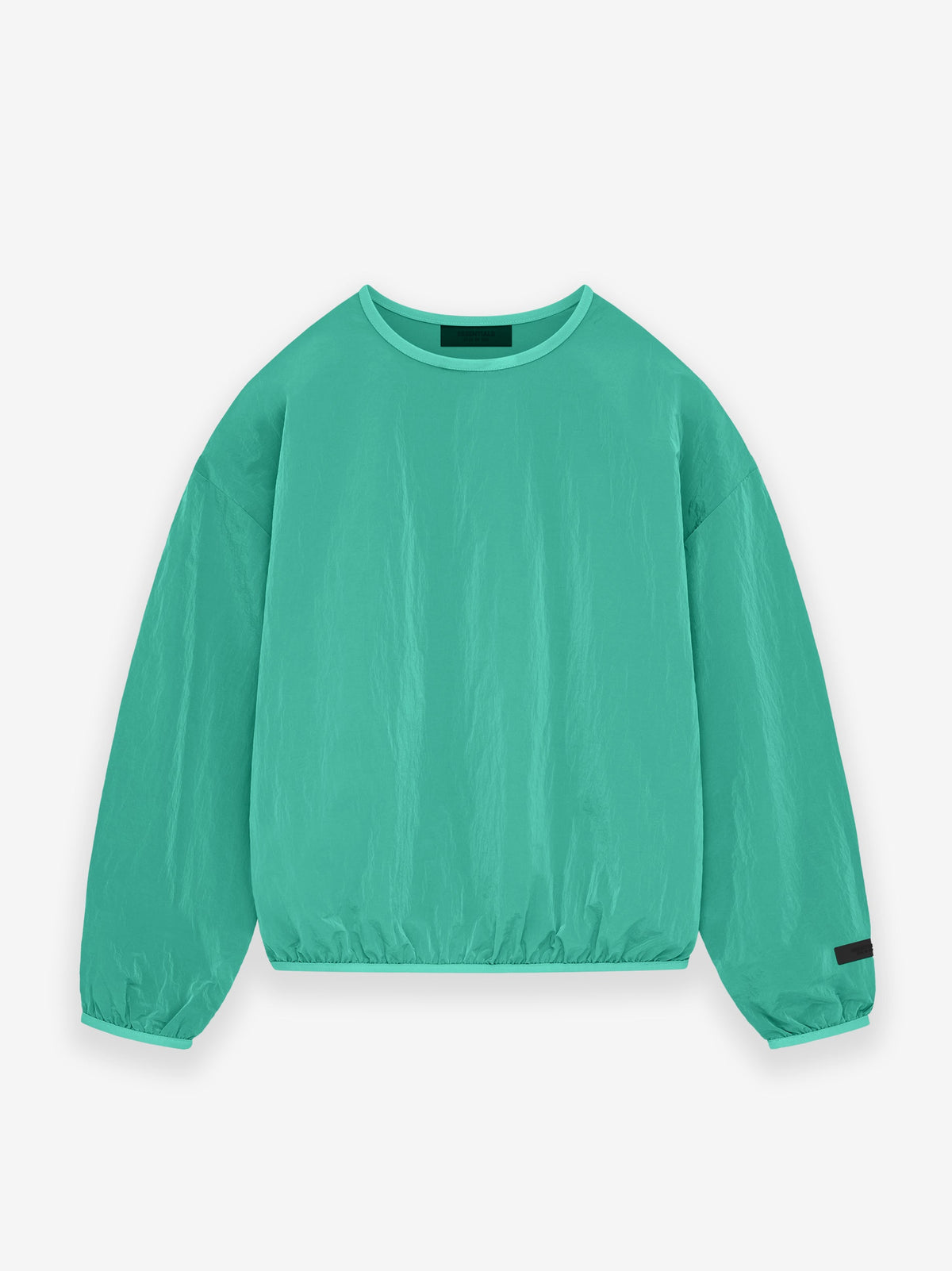 Crinkle Nylon Pullover Crewneck