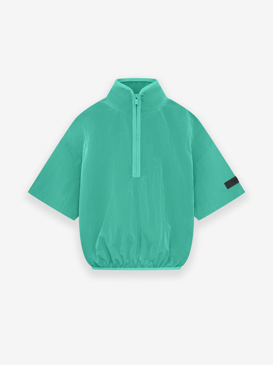 Kids Crinkle Nylon Halfzip SS Shirt